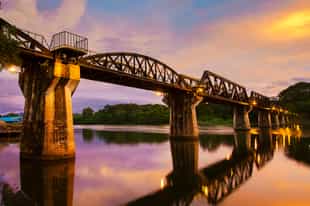 Walk across the River Kwai bridge in Kanchanaburi