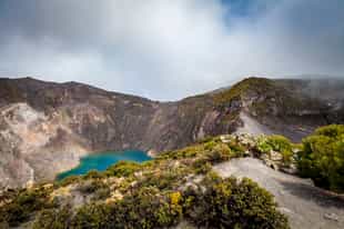 Visit the dazzling blue Irazu Volcano crater