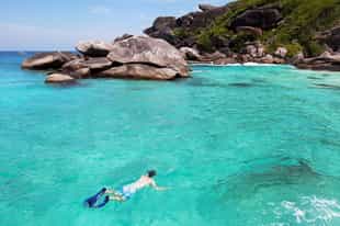 Snorkel amongst the shoals in the Seychelles