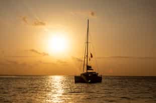 Take a sunset cruise around the Seychelles