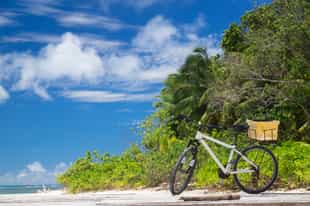 Go on a bike ride on La Digue Island, Seychelles