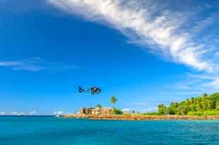 See the Seychelles from the air on a heli flip