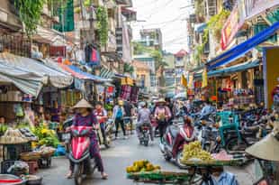 Explore Hanoi's bustling markets