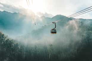 Take the cable car up Fansipan Mountain, Sapa