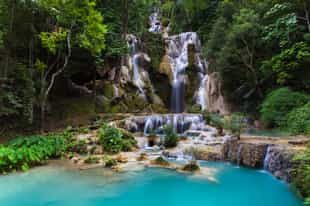Visit Kuang Si Waterfall in Luang Prabang