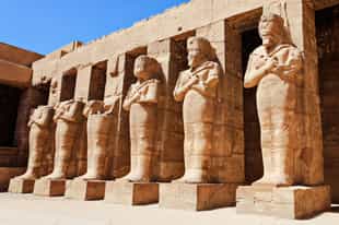 Enter the mortuary Temple of Rameses III in Luxor