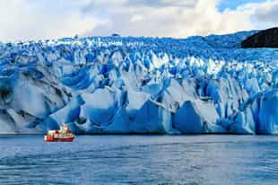 See glaciers on a boat ride in Torres Del Paine