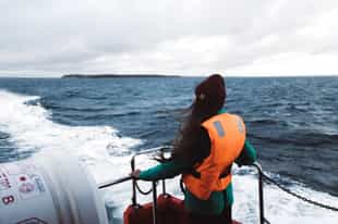 Take the ferry to the charming town of Porvenir