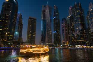 Have dinner on a dhow cruise in Dubai's marina