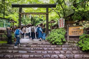 Make your wishes at Nonomiya shrine in Kyoto