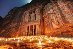 See the lights at the Petra night show