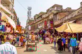 Walk through the bustling bazaars of Chandni Chowk