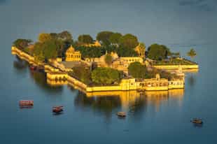 See Jag Mandir Palace on a boat ride in Udaipur