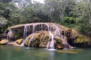 Visit the Estância Mimosa waterfalls in Bonito