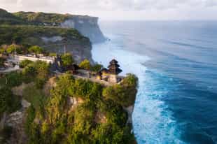 Spot Uluwatu Temple on a helicopter tour