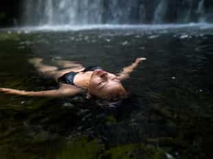 Take a dip in a nearby waterfall in Lombok