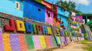 Explore the colourful village of Jodipan, Malang