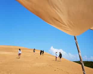 Go on a dune walk on Benguerra Island