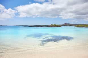 Explore the white sandy beach of Gardner Bay 