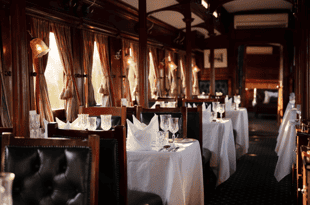 Enjoy a steam train dinner in Vic Falls, Zimbabwe