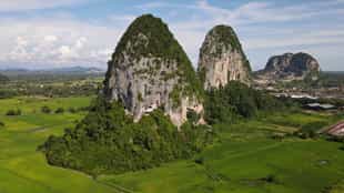 See the Phnom Kampong Trach cave