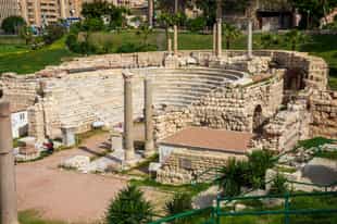 Visit the Roman amphitheatre of Alexandria