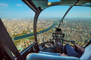 Take a helicopter ride over Tokyo Bay