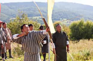 Try your hand at archery using bamboo bows