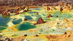 Witness the geological landscapes in Dallol