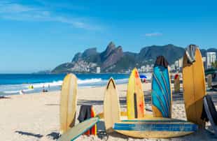 Take a surfing lesson in Rio de Janeiro