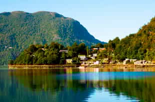 Visit Caleta Tortel coastal village 