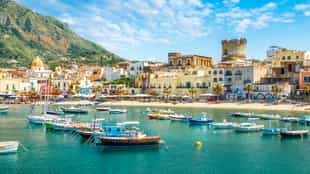 Take a boat tour to the bays of Ischia Island