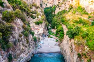 Zipline across the landscape in Amalfi Coast