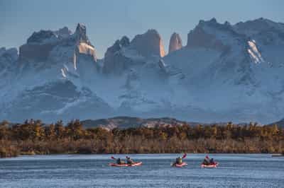 Go kayaking on the Grey River in Torres Del Paine
