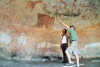 View ancient rock art in Matobo Hills