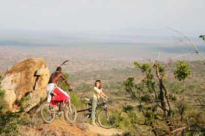 Explore the bush on a mountain bike in Laikipia