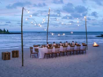 Dine in the dreamiest Mauritius setting by the sea