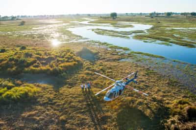Helicopter safari from the sky in the Pan Handle 