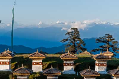Visit the memorial chortens of Dochula Pass