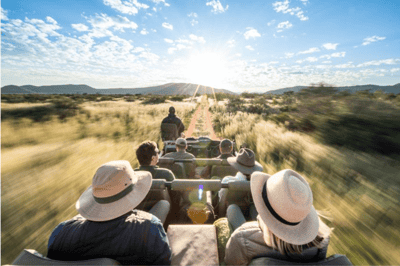 Enjoy a private vehicle safari in Tswalu Kalahari