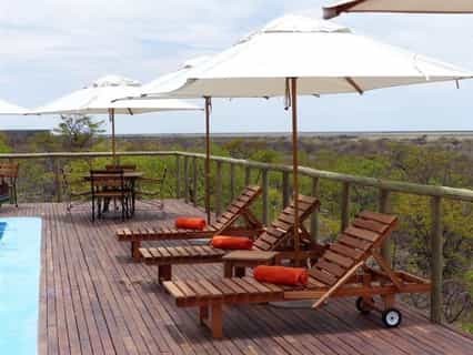 Relaxing by the pool 