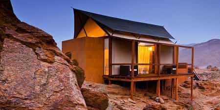 Constructed with wood and canvas and each with magnificent views