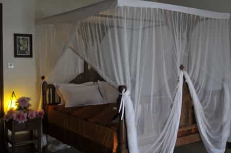 Double, twin or triple rooms all with mosquito nets, ceiling fan, A.C. fridge