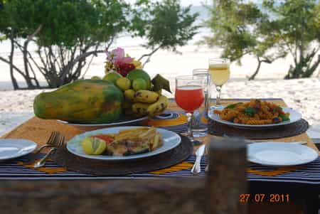 "Confirm your love" package includes real French Champagne, snorkelling, massage and a very private and romantic candle light dinner on the beach.