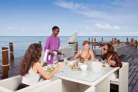 enjoy al fresco lunch on the Jetty