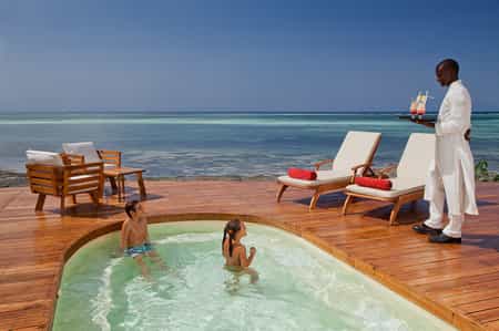 Butler at Private pool in the villa