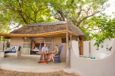 Interior of a Chalet with the Deck View