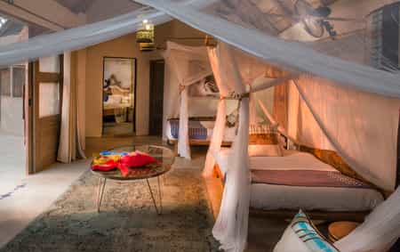 Outside view of Chalet with Outside Bath Area