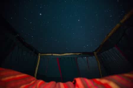 Sleeping under the African night sky