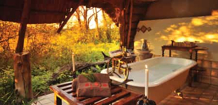 Outside bath at The Hide Safari Camp